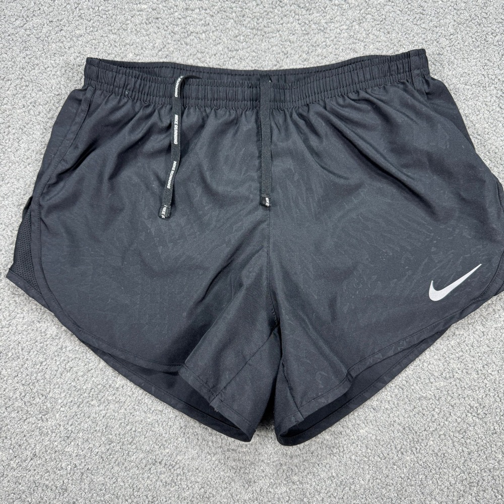 Nike Running Shorts Mens Small Black Dri-FIT Mesh Lined Built-In-Briefs Athletic